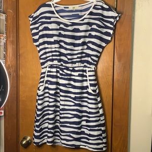 Ya Los Angeles Navy and White striped Dress